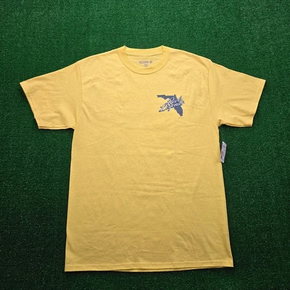 Reel Legends Tshirt Mens Medium Yellow Redfish Florida Graphic Tee Fishing NWT - Picture 3 of 7